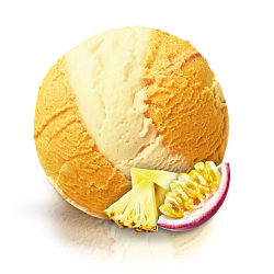 «MOROZPRODUCT» pineapple-passion fruit with a layer of creamy sorbet in ditches